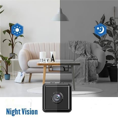 Mini 1080P WiFi Security Camera with Smartphone App Control and SD Card Recording