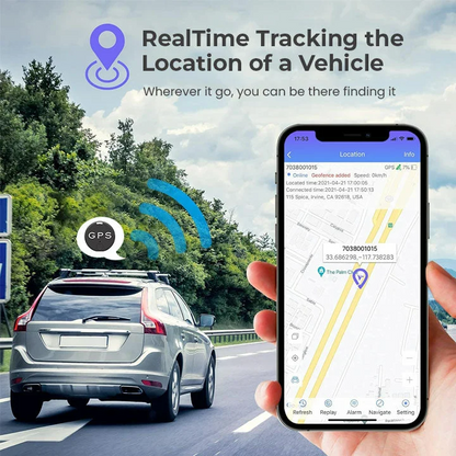 Mini Magnetic GPS Tracker with Compact Design and Real-Time Location Updates