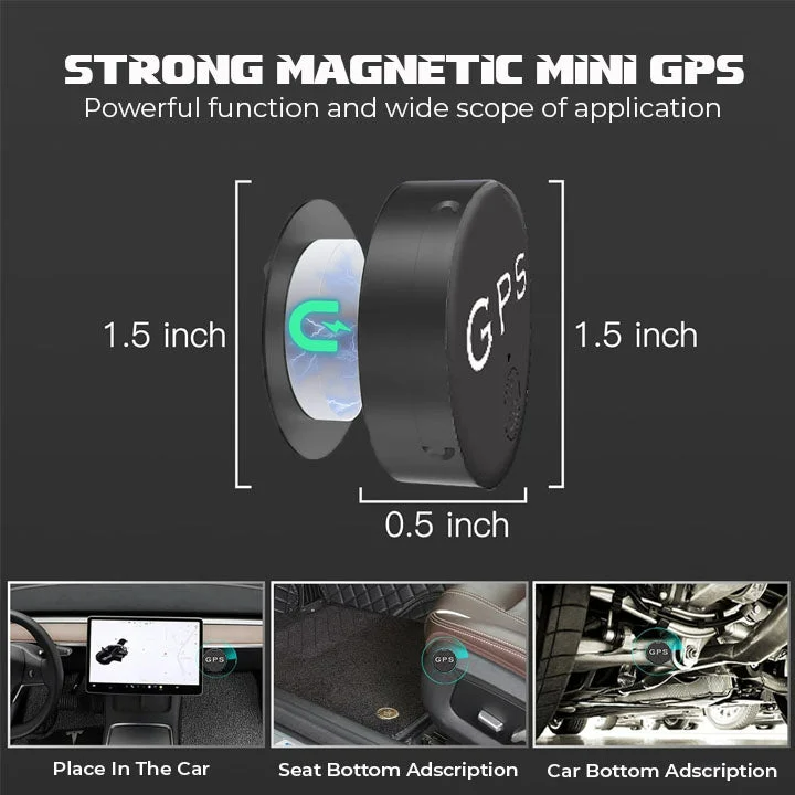 Mini Magnetic GPS Tracker with Compact Design and Real-Time Location Updates