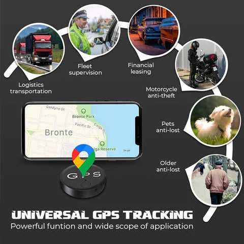 Mini Magnetic GPS Tracker with Compact Design and Real-Time Location Updates