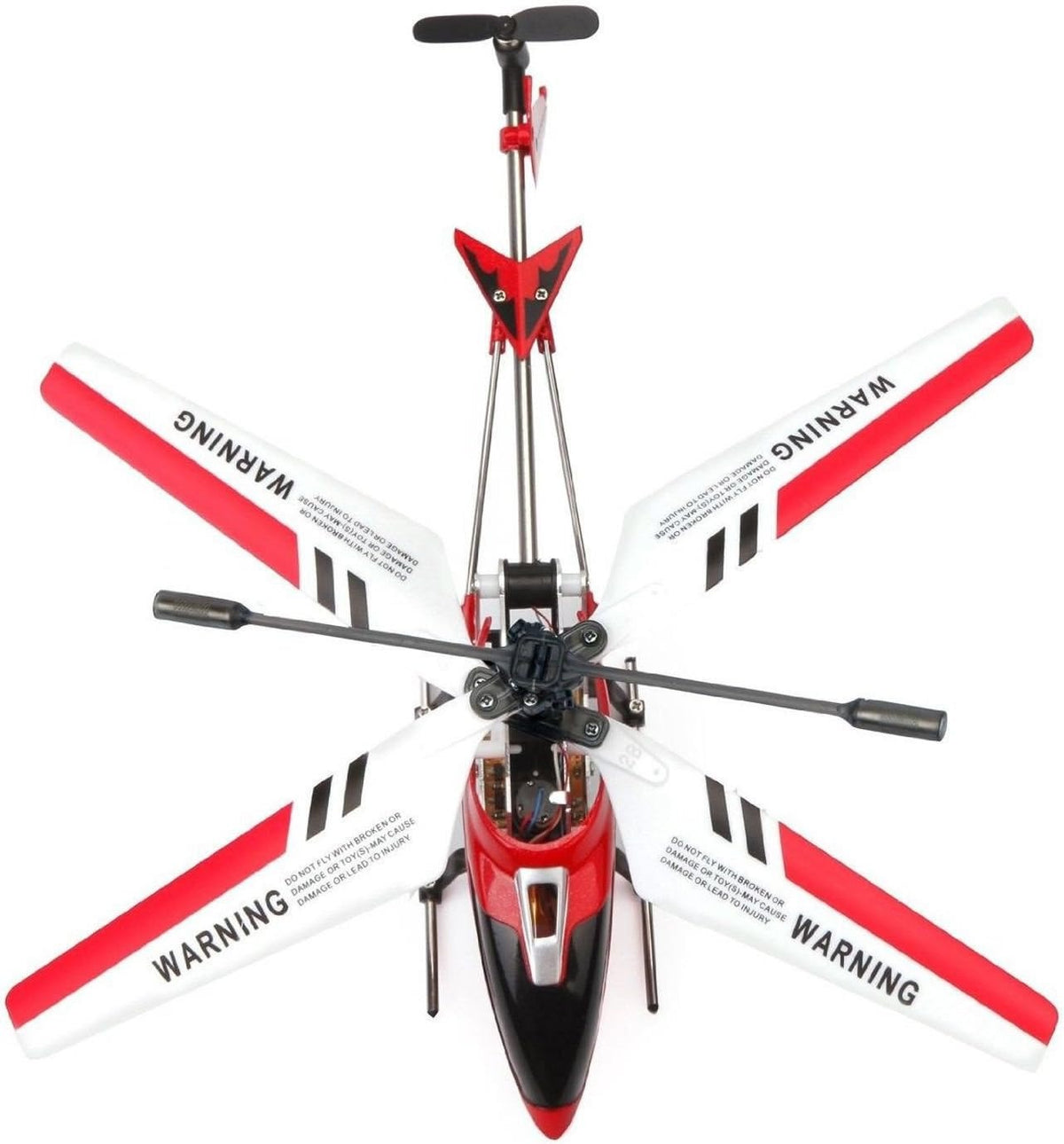 Mini RC Helicopter with Gyro, Durable Metal Frame and 3-Channel Control in Red