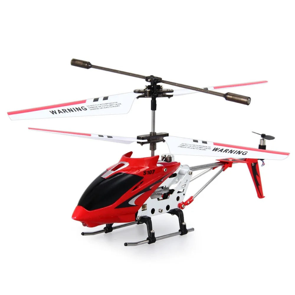 Mini RC Helicopter with Gyro, Durable Metal Frame and 3-Channel Control in Red
