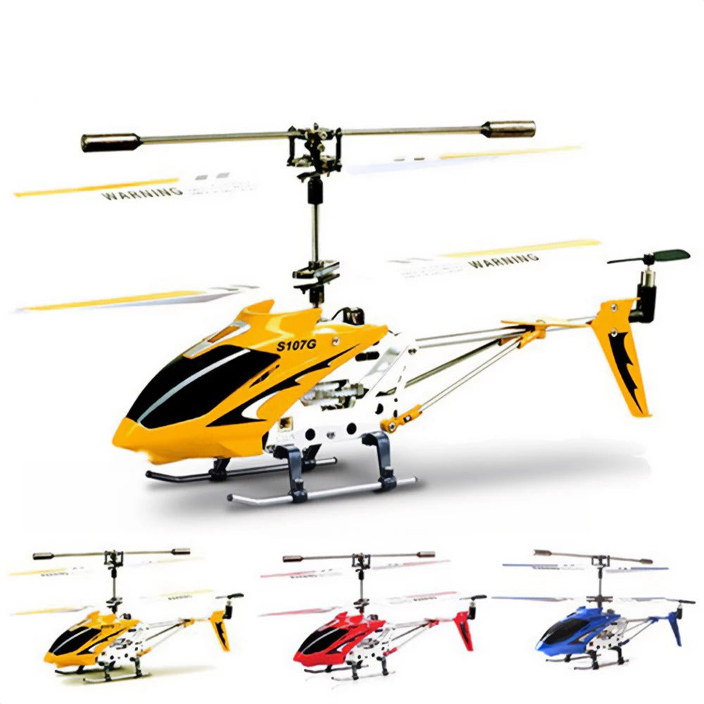 Mini RC Helicopter with Gyro, Durable Metal Frame and 3-Channel Control in Red
