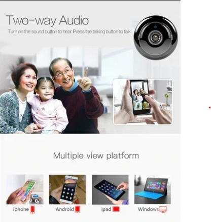 Mini WiFi Security Camera with HD Video, Night Vision and Motion Detection
