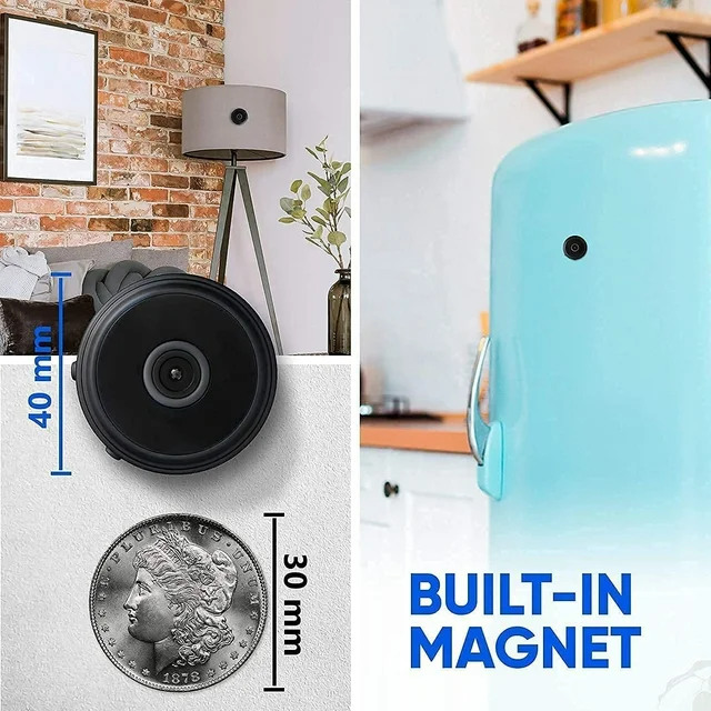 Mini Wireless Magnetic Security Camera with 1080P HD Live Video