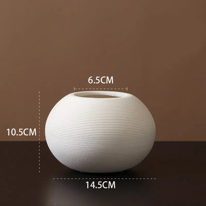 Minimalist Ceramic Vase with Scandinavian-Inspired Design and Matte Finish