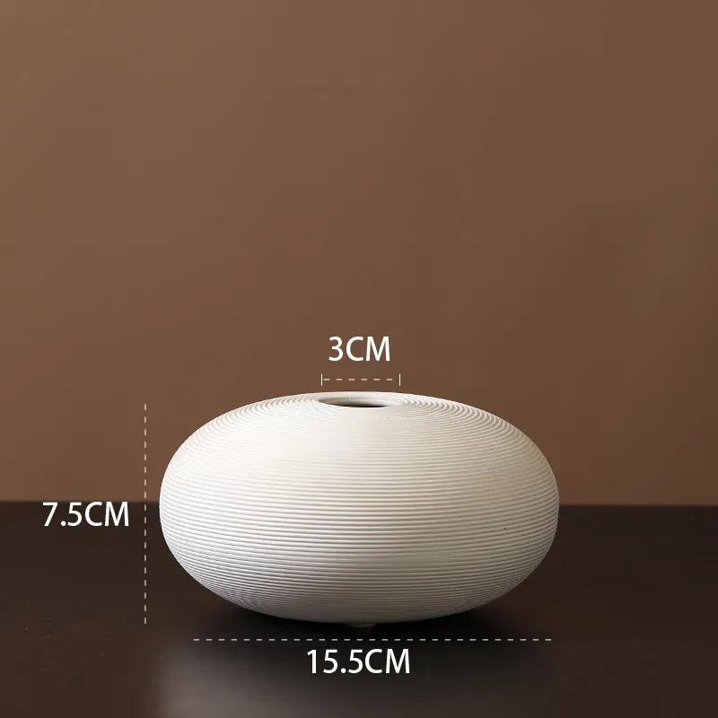 Minimalist Ceramic Vase with Scandinavian-Inspired Design and Matte Finish