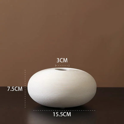 Minimalist Ceramic Vase with Scandinavian-Inspired Design and Matte Finish