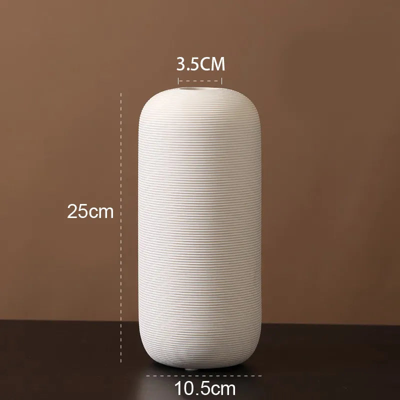 Minimalist Ceramic Vase with Scandinavian-Inspired Design and Matte Finish