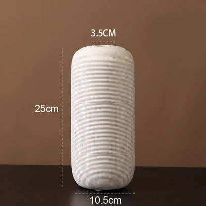 Minimalist Ceramic Vase with Scandinavian-Inspired Design and Matte Finish