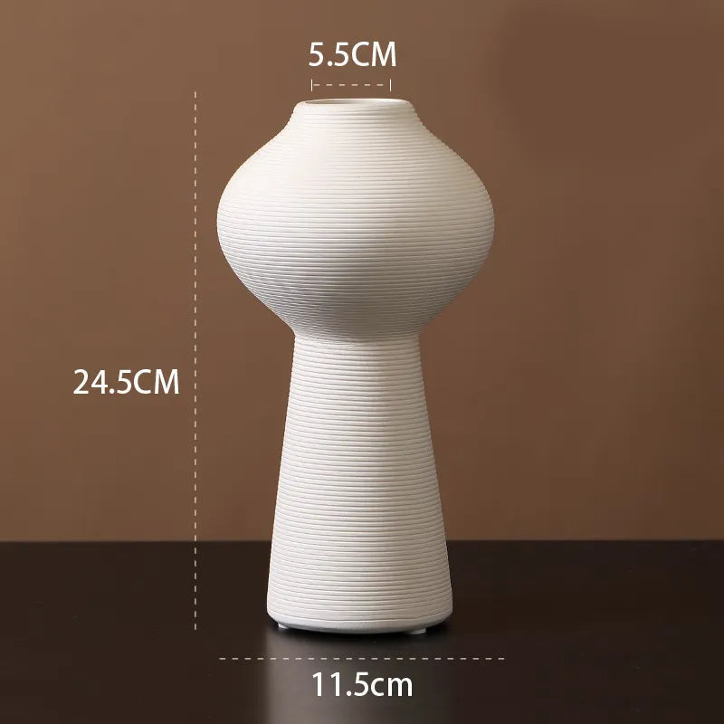 Minimalist Ceramic Vase with Scandinavian-Inspired Design and Matte Finish