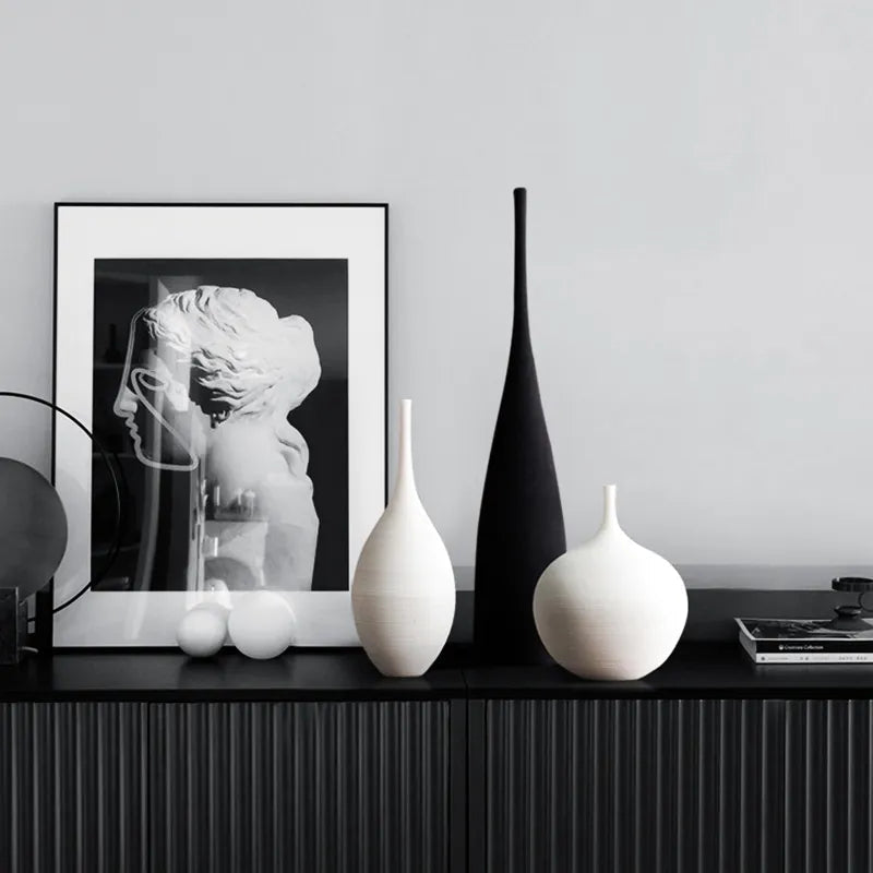 Minimalist Ceramic Vase with Scandinavian-Inspired Design and Matte Finish
