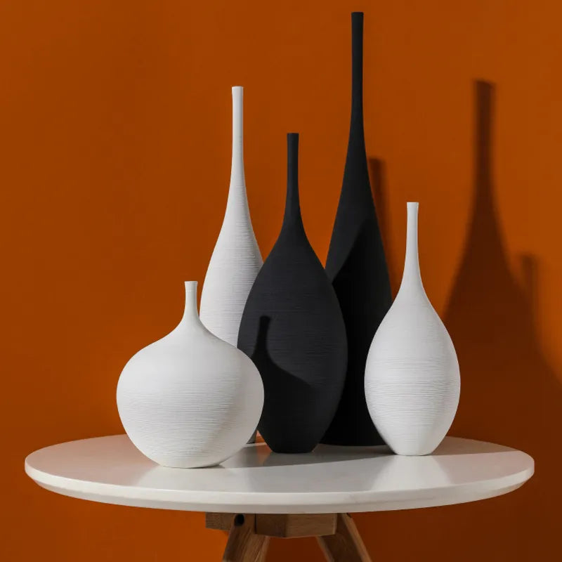 Minimalist Ceramic Vase with Scandinavian-Inspired Design and Matte Finish