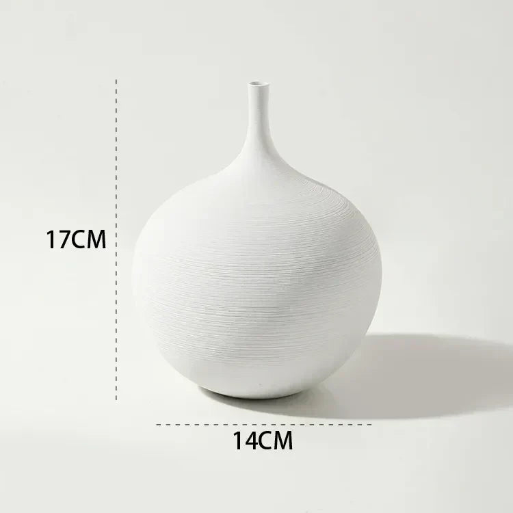 Minimalist Ceramic Vase with Scandinavian-Inspired Design and Matte Finish