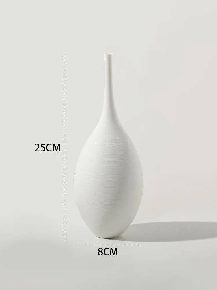 Minimalist Ceramic Vase with Scandinavian-Inspired Design and Matte Finish