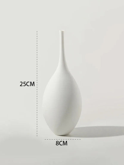 Minimalist Ceramic Vase with Scandinavian-Inspired Design and Matte Finish