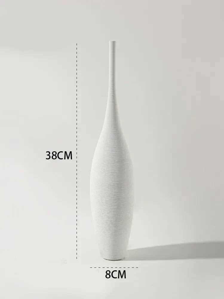 Minimalist Ceramic Vase with Scandinavian-Inspired Design and Matte Finish