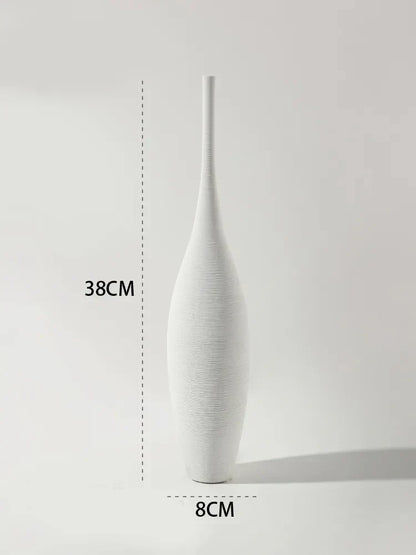 Minimalist Ceramic Vase with Scandinavian-Inspired Design and Matte Finish