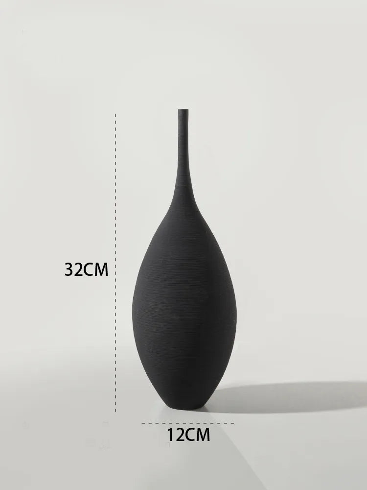 Minimalist Ceramic Vase with Scandinavian-Inspired Design and Matte Finish