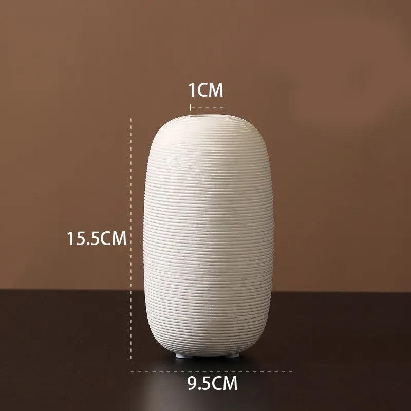Minimalist Ceramic Vase with Scandinavian-Inspired Design and Matte Finish