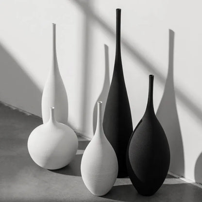 Minimalist Ceramic Vase with Scandinavian-Inspired Design and Matte Finish