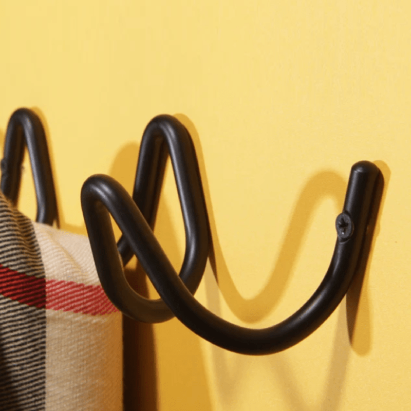 Minimalist Metal Wall Hook with Powder Coated Finish for Coats Bags and Accessories