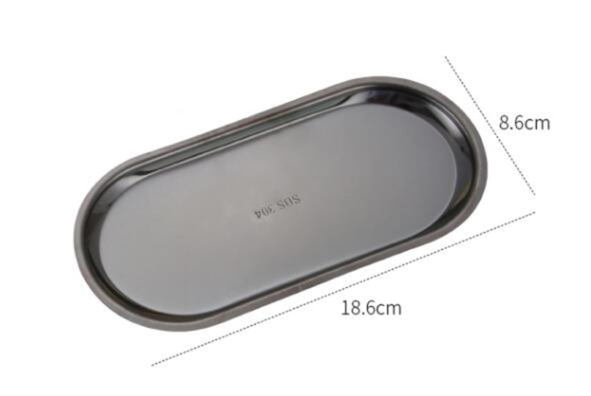 Minimalist Stainless Steel Display Tray for Stylish Organisation