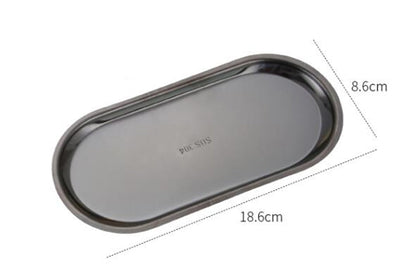Minimalist Stainless Steel Display Tray for Stylish Organisation