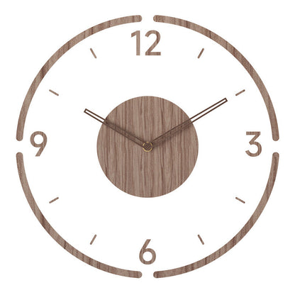 Minimalist Wooden Wall Clock with Clear Time Display in Four Designs