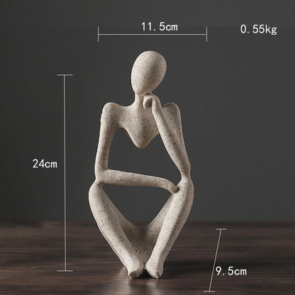 Modern Abstract Thinker Sculpture for Stylish Interior Decor