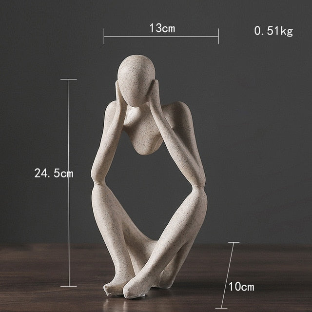 Modern Abstract Thinker Sculpture for Stylish Interior Decor
