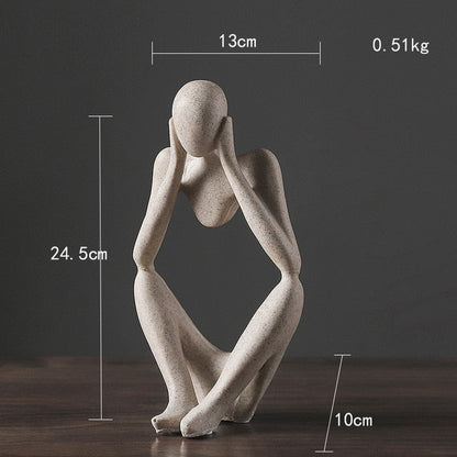 Modern Abstract Thinker Sculpture for Stylish Interior Decor