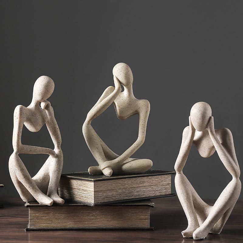 Modern Abstract Thinker Sculpture for Stylish Interior Decor