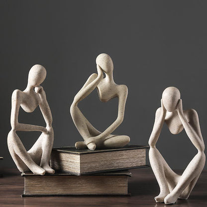 Modern Abstract Thinker Sculpture for Stylish Interior Decor