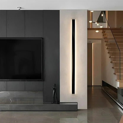 Modern Aluminium Outdoor Wall Sconce with Backlit LED Lighting