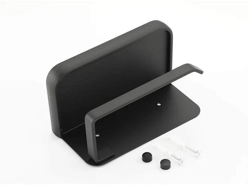 Modern Aluminium Toilet Roll Holder with Integrated Storage Shelf