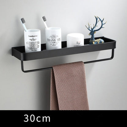Modern Aluminium Wall Shelf with Perforated Base for Bathroom and Kitchen Storage