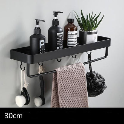 Modern Aluminium Wall Shelf with Perforated Base for Bathroom and Kitchen Storage