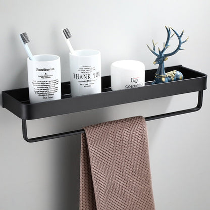 Modern Aluminium Wall Shelf with Perforated Base for Bathroom and Kitchen Storage