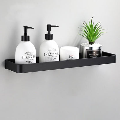 Modern Aluminium Wall Shelf with Perforated Base for Bathroom and Kitchen Storage