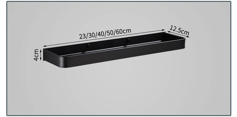 Modern Aluminium Wall Shelf with Perforated Base for Bathroom and Kitchen Storage
