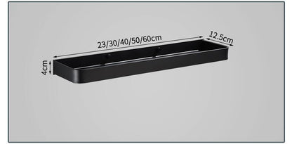 Modern Aluminium Wall Shelf with Perforated Base for Bathroom and Kitchen Storage