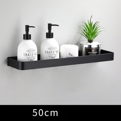 Modern Aluminium Wall Shelf with Perforated Base for Bathroom and Kitchen Storage