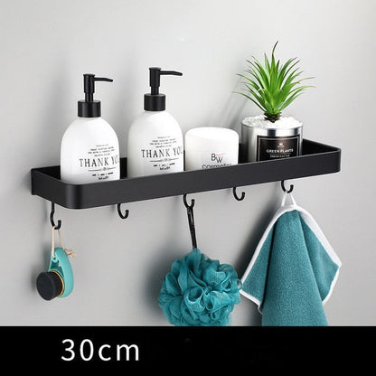 Modern Aluminium Wall Shelf with Perforated Base for Bathroom and Kitchen Storage