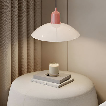 Modern Bauhaus Pendant Light with Iron Shade and Adjustable Cord