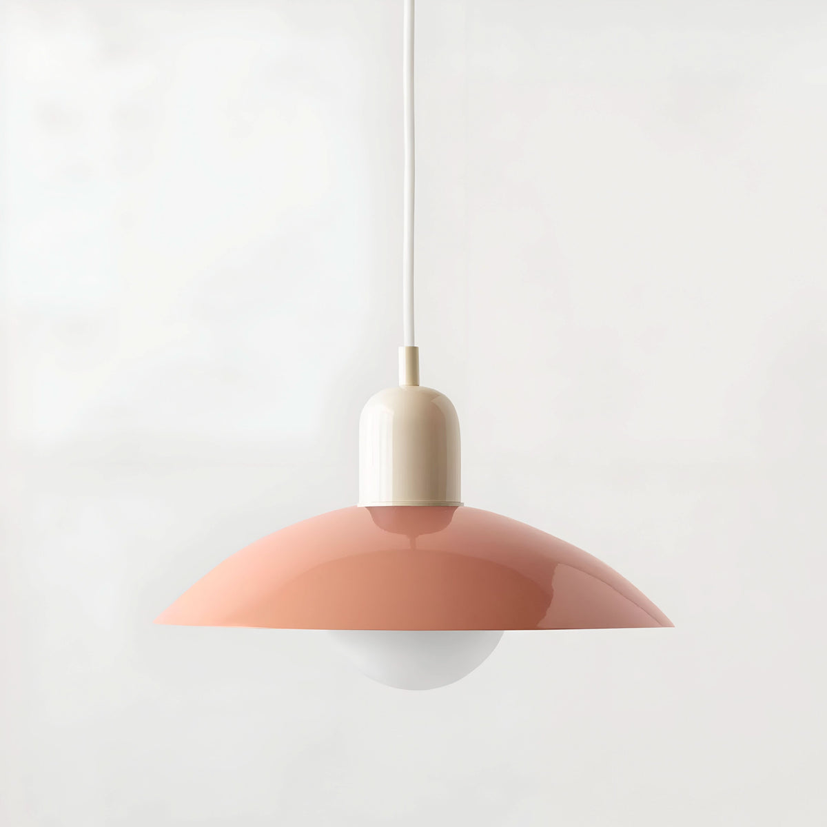 Modern Bauhaus Pendant Light with Iron Shade and Adjustable Cord