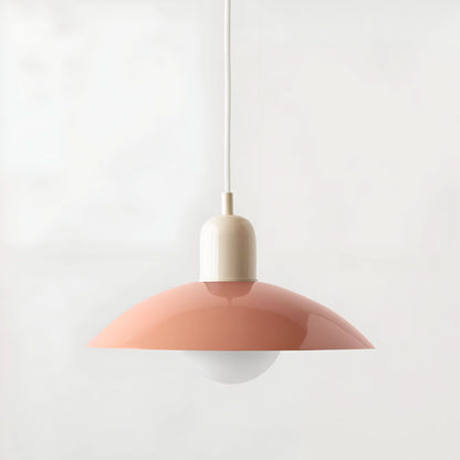 Modern Bauhaus Pendant Light with Iron Shade and Adjustable Cord