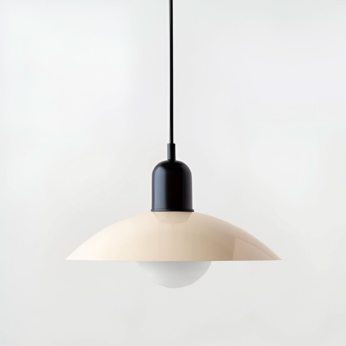 Modern Bauhaus Pendant Light with Iron Shade and Adjustable Cord