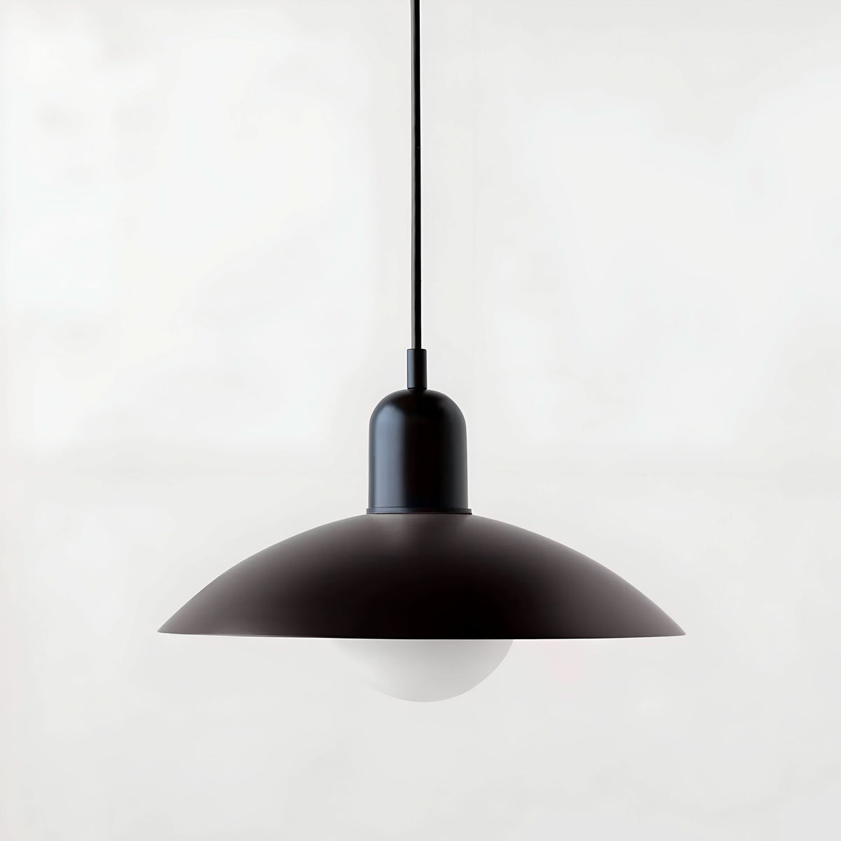 Modern Bauhaus Pendant Light with Iron Shade and Adjustable Cord