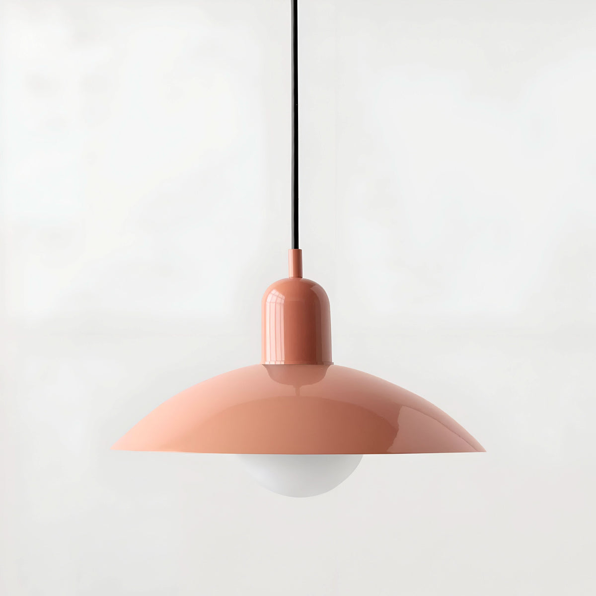Modern Bauhaus Pendant Light with Iron Shade and Adjustable Cord
